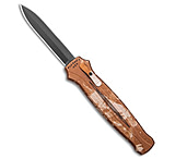Image of Piranha Knives Piranha Rated-X Dagger D/A OTF Automatic Knife Tan Camo Aluminum 3.5 Black 9B4D8BD5