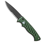 Image of Piranha Knives Piranha Tactical Green Pocket Automatic Knife 3.2 Black Serr F868BA0D