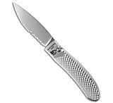 Image of Piranha Knives Piranha Toxin Automatic Knife Silver 3.75 Mirror Serr 97FCB43A