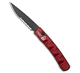 Image of Piranha Knives Piranha Virus Automatic Knife Red Marble Tactical 3.25 Black Serr 71D4033B