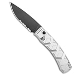 Image of Piranha Knives Piranha X Automatic Knife Silver Tactical 3.3 Black Serr 2539D58B