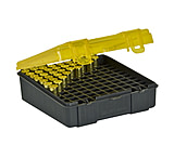Plano 100 Count Handgun Ammo Case w/Hin ged Cover - 5.9in , 357-38 caliber - Dk. Gray &amp; trans Amber 1225-00