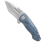 Image of PMP Knives Berserker Frame Lock Flipper Knife Blue Ti 3.5 Stonewash BE9A27E7