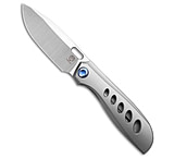Image of Poikilo Blade Gecko WS4 Frame Lock Knife Titanium w/Holes 3.25 Satin 17C802F4