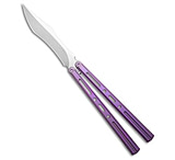 Image of Poikilo Blade PM3 Balisong Butterfly Knife Purple Titanium 4.5 Pearlescent SW 407D5578