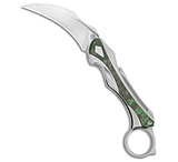 Image of Poikilo Blade Thorny Devil Frame Lock Knife SW Ti/Green CF 2.6 Pearlescent SW 90DF224D