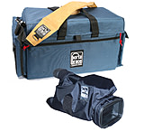 Image of PortaBrace DVO-3 DV Organizer Camera Case 18x12x9 with Quick Slick Mini camera cover and Lights