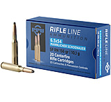 PPU 6.5x54 Mann Shoenauer 156 Grain Jacketed Soft Point Brass Cased Centerfire Rifle Ammo, 20 Rounds, PP6MS
