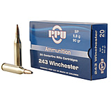 PPU Standard Rifle .243 Winchester 90 Grain Soft Point Brass Cased Rifle Ammunition