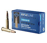 PPU Metric Rifle 7.62x54mm Russian 150 Grain Soft Point Brass Cased Rifle Ammo, 20 Rounds, PP76254S
