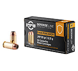 PPU Defense 9x18mm Makarov 93 Grain Jacketed Hollow Point Brass Cased Pistol Ammo, 50 Rounds, PPD9M