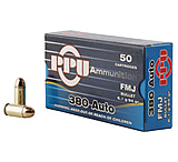 PPU .380 ACP 94 Grain Full Metal Jacket Brass Cased Centerfire Pistol Ammunition