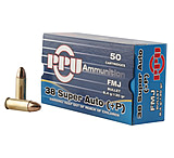 Image of PPU Handgun .38 Super 130 Grain Full Metal Jacket Brass Cased Pistol Ammunition