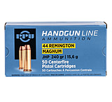 Image of PPU Handgun .44 Remington Magnum 240 Grain Jacketed Hollow Point Brass Cased Pistol Ammunition