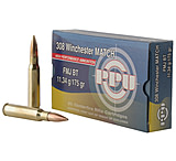 PPU PPM3083 Match 308 Win 175 Gr Full Metal Jacket Boat Tail (FMJBT) 20 Bx/ 10