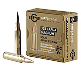 PPU Match .338 Lapua Magnum 240 Grain Copper Solid Brass Cased Rifle Ammunition