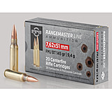 PPU Rangemaster 7.62x51mm NATO 145 Grain Full Metal Jacket Boat Tail (FMJB) Centerfire Rifle Ammunition