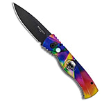 Image of Pro-Tech Knives Pro-Tech Custom TR-2 Skull Surprise PK Print Ano #8 Black Blade Show 2018 985D7118