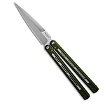 Image of Pro-Tech Knives Pro-Tech FlyFather 2 Balisong Butterfly Knife Green Aluminum 4 Satin 569A9C7B