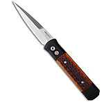 Image of Pro-Tech Knives Pro-Tech Godfather Automatic Knife Black w/ Amber Jig Bone 4 Satin 961 777BF7B1