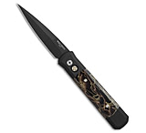 Image of Pro-Tech Knives Pro-Tech Godfather Automatic Knife Black w/ Custom Noble Inlays 4 Black B1A5F899