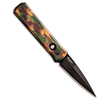 Image of Pro-Tech Knives Pro-Tech Godson Left Hand Automatic Knife Woodland Camo Aluminum 3.15 DLC 6F6A67F6