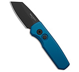 Image of Pro-Tech Knives Pro-Tech Runt 5 Reverse Tanto Automatic Knife Blue Aluminum 1.9 DLC F784F49D