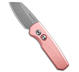 Image of Pro-Tech Knives Pro-Tech Runt 5 Reverse Tanto Automatic Knife Pink Aluminum 1.9 Stonewash A0172217
