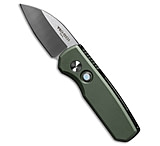 Image of Pro-Tech Knives Pro-Tech Runt 5 Wharncliffe Automatic Knife Green Aluminum 1.9 Satin MagnaCut CC00A48C