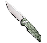 Image of Pro-Tech Knives Pro-Tech TR-3 Integrity Button Lock Knife Battleworn Reptile Green 3.5 Satin 7E4D2296