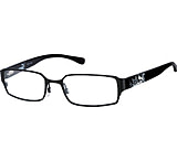 Image of Puma T-Graph PU15208-BR-5218 Eyeglasses Frames Matte Brown w/ Brown Solid Acetate Temples w/ Black Laser Pattern Frame / 52 mm Non-Rx Lenses