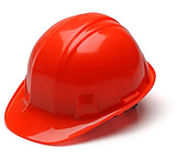 Image of Pyramex Cap Style 4 Point Snap Lock Suspension Hard Hat - Hi Vis Orange
