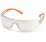 Image of Pyramex Cortez Safety Glasses - Indoor/Outdoor Mirror Lens, Orange Temples Frame