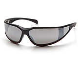 Image of Pyramex Exeter Safety Glasses - Silver Mirror Anti-Fog Lens, Matte Black-Red Frame
