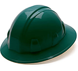 Image of Pyramex Full Brim 4 Point Ratchet Suspension Hard Hat - Green