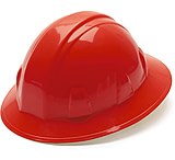 Image of Pyramex Full Brim 6 Point Ratchet Suspension Hard Hat - Red