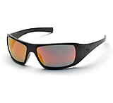 Image of Pyramex Safety Glasses - Goliath Series w/ Black Frame and Ice Orange Mirror Lens
