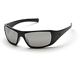 Image of Pyramex Goliath Series Safety Eye Glasses w/ Black Frame and Silver Mirror Lens
