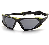 Image of Pyramex Highlander Safety Glasses - Gray Anti-Fog Lens, Black-Lime Frame