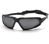 Image of Pyramex Highlander Safety Glasses w/ Black Frame and Antifog Gray Lens