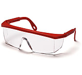 Image of Pyramex Integra Safety Glasses - Clear Lens, Red Frame