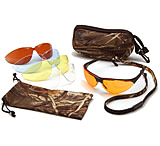 Image of Ducks Unlimited Rendezvous Shooting Glasses - Black Frame, Amber, Bronze, Blue, and Clear Lenses