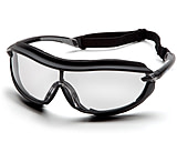 Image of Pyramex XS3 Plus Safety Eyewear - Clear Anti-Fog Lens, Black Frame -