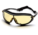 Image of Pyramex XS3 Plus Safety Glasses - Amber Anti-Fog Lens, Black Frame