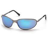Image of Pyramex Zone II Metal Safety Glasses - Ice Blue Mirror Lens, Gun Metal Frame
