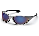 Image of Pyramex Zone II Safety Glasses - Blue Mirror Lens, Silver Frame