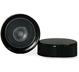 Image of Qorpak Black Phenolic Screw Caps, Poly-Seal Liner, Qorpak 5028/12, Pack of 12