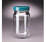 Image of Qorpak Standard Bottles, Wide Mouth, Qorpak 7773 With Pulp/Vinyl-Lined Black Phenolic Cap, Case of 6