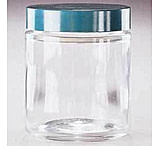Image of Qorpak Straight-Sided Rounds, Wide Mouth, Qorpak 7940 With Fluoropolymer Resin-Lined Green Thermoset Cap, Case of 24