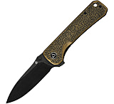 Image of QSP Knife QSP Hawk Linerlock Brass 3.25 in Stainless Steel Folding Knife